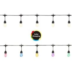 10-Count 8-Function Color Changing Edison Bulb String Light Set