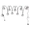 10-Count Ceramic Dome String Light Set, Grey