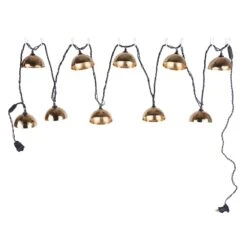 10-Count Metal Dome String Light Set, Copper