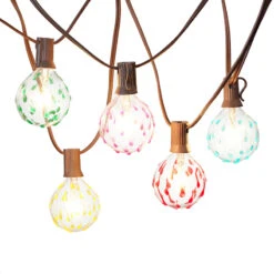 10-Count UL G50 Multicolor Glass Globe String Light Set