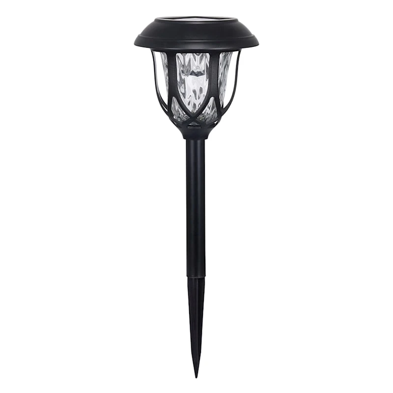 10 Lumens LED Parisian Glass Solar Light, Black