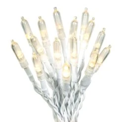 100-Count LED Solar Euro String Light Set, White