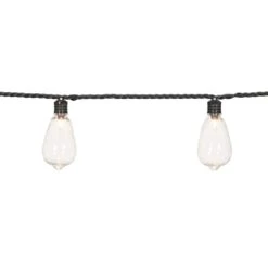 100-Count UL Clear Edison String Light Set, Black Wire