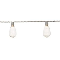 100-Count UL Clear Edison String Light Set, Taupe Wire