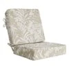 2-Piece Natural Royal Palm Outdoor Gusseted Deep Seat Cushion Set