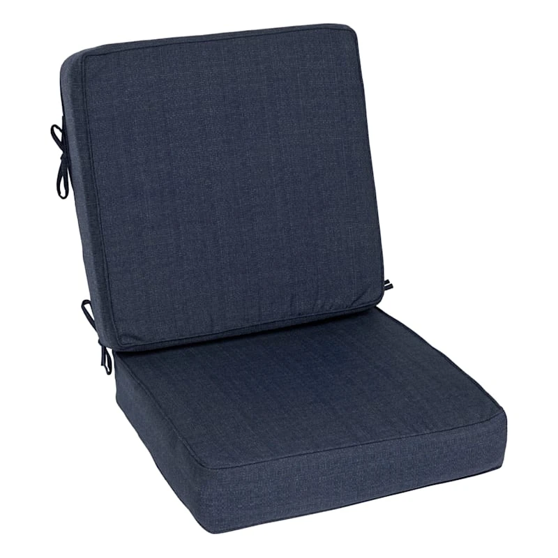 2-Piece Wheaton Jacquard Outdoor Gusseted Deep Seat Cushion Set