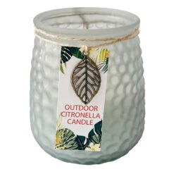 2-Wick Grey Citronella Jar Candle, 18oz