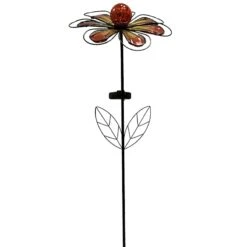 38IN SOLAR FLOWER STAKE-Y