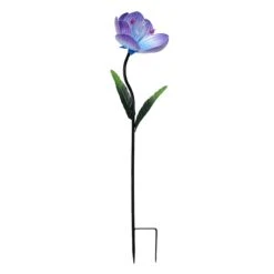 3D Floral Garden Stake Purple, 36"