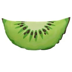 3D Kiwi Slice Outdoor Throw Pillow, 12x25