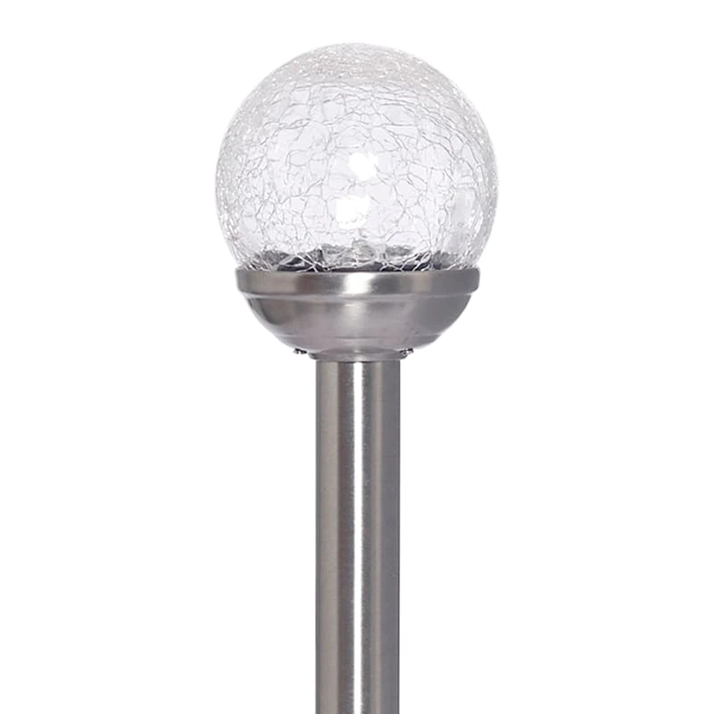 4-Pack Color Changing Crackled Solar Pathway Lights - Image 2