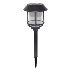 6-Pack 8 Lumens Black Solar Path Light