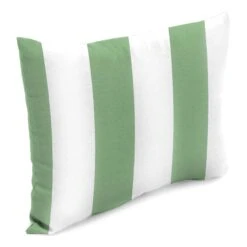 Aloe Awning Striped Oblong Outdoor Throw Pillow, 16x12