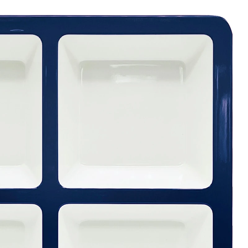 Bistro 4-Section Melamine Tray, Blue - Image 2