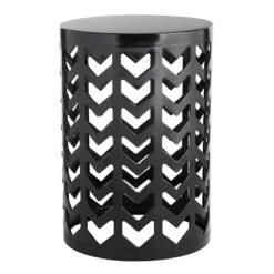 Black Chevron Metal Garden Stand, 20"
