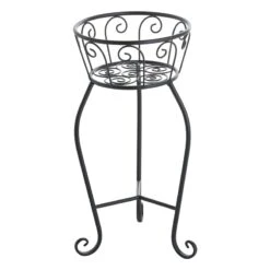 Black Metal Plant Stand, 19x9