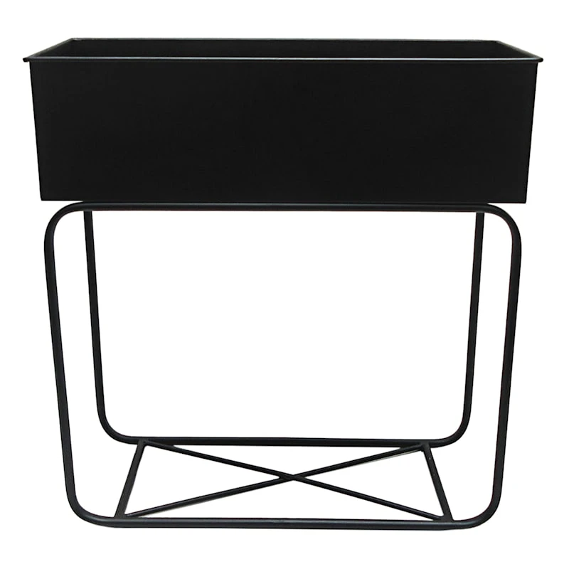 Black Metal Plant Stand, 20x7