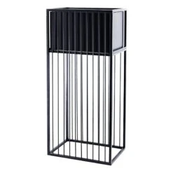 Black Metal Plant Stand, 25.8"