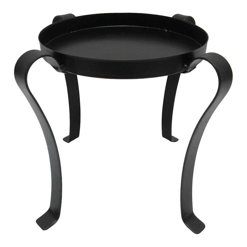 Black Metal Plant Stand, 8"