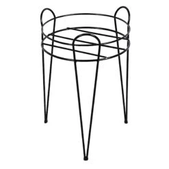 Black Metal Wire Plant Stand, 15"