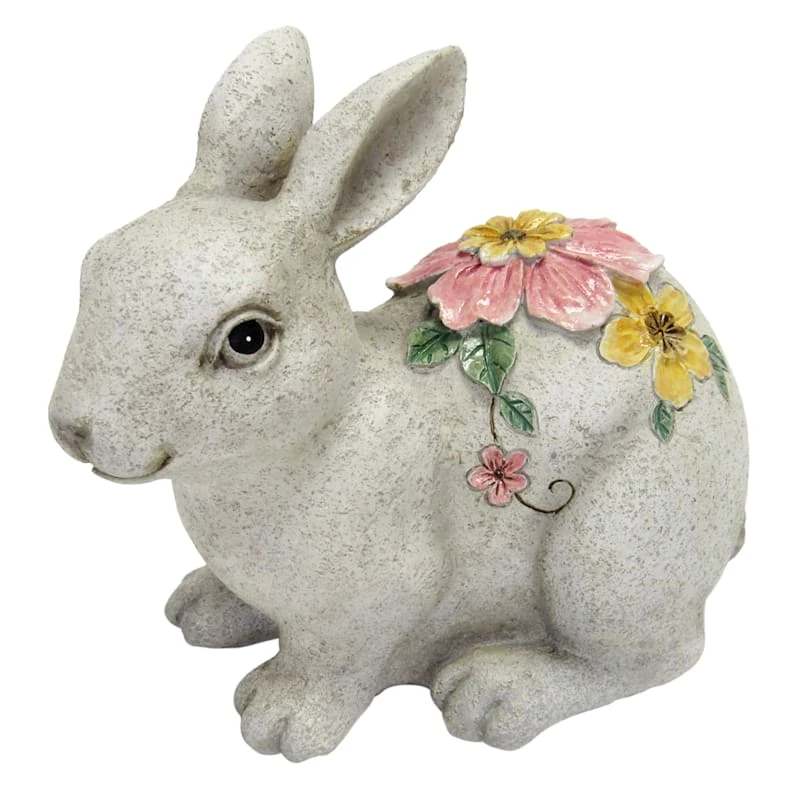Bunny Garden Statue With Solar Light, 5"
