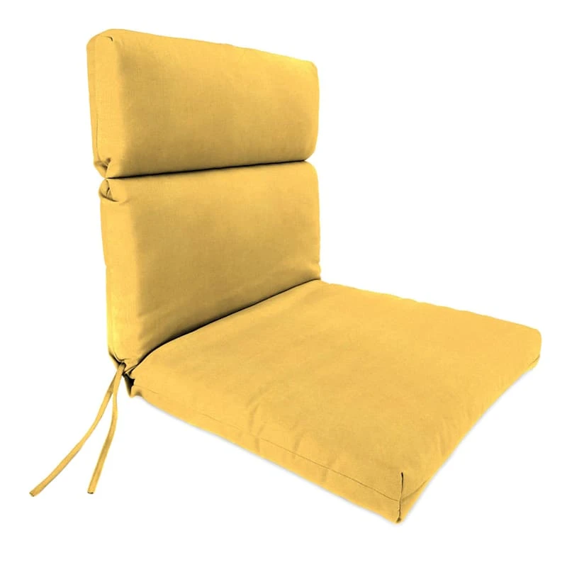 Butter Yellow Canvas Outdoor Hinged Chair Cushion