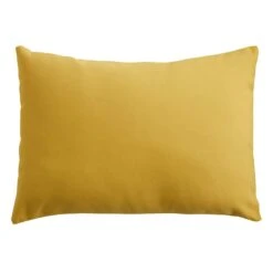 Butter Yellow Canvas Outdoor Lumbar Pillow, 14x20