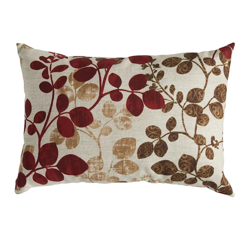 Cabrera Sangria Lumbar Outdoor Throw Pillow, 14x20