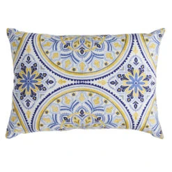 Castille Multicolor Lumbar Outdoor Throw Pillow, 14x20