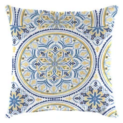 Castille Multicolor Mandala Oversized Outdoor Throw Pillow, 20"