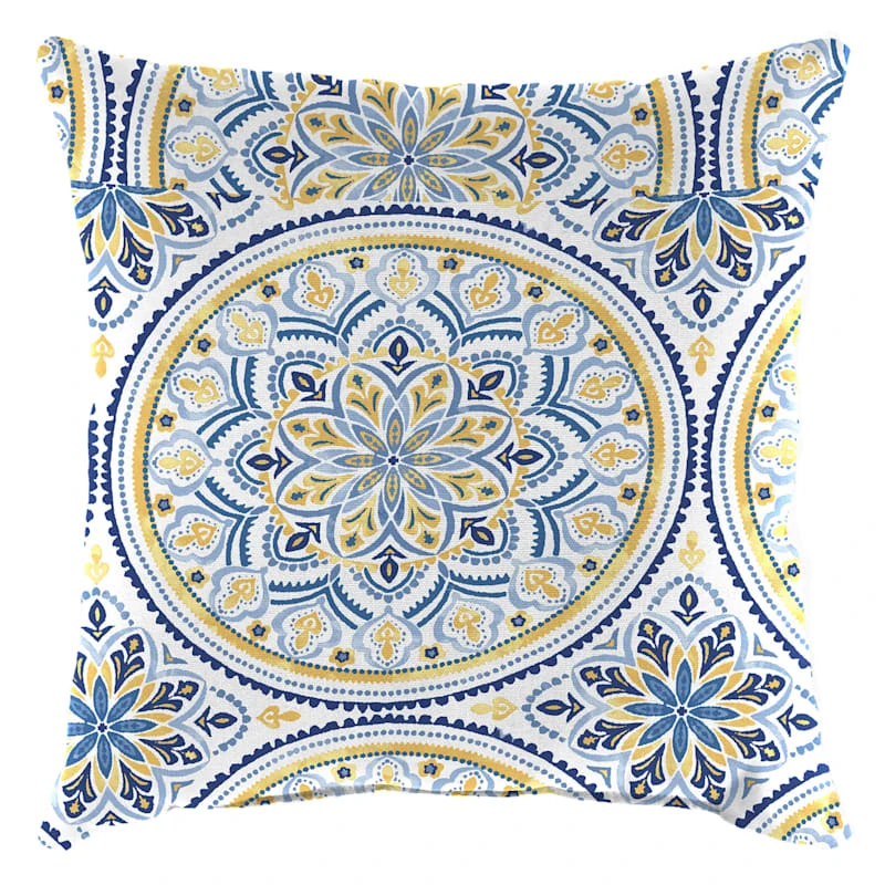 Castille Multicolor Mandala Oversized Outdoor Throw Pillow, 20"