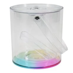Clear Acrylic With Rainbow Finish Ice Bucket, 3qt
