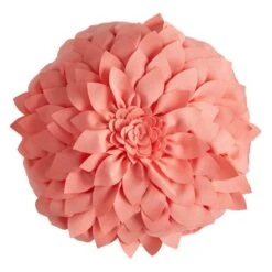Coral Petal Outdoor Throw Pillow, 17"