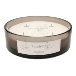 Emulsion Grey Glass Citronella Candle, 56oz