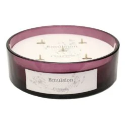 Emulsion Purple Glass Citronella Candle, 56oz