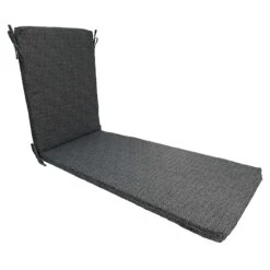 Fiddlestix Premium Dark Gray Basic Outdoor Chaise Lounge Cushion