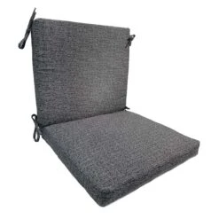 Fiddlestix Premium Dark Grey Outdoor Hinged Seat Cushion