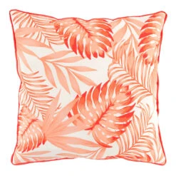 Floral Tropical Pink Outdoor Throw Pillow, 18"