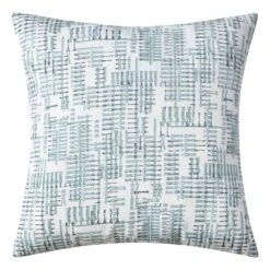 Found & Fable Blue Textured Geo Outdoor Throw Pillow, 20"
