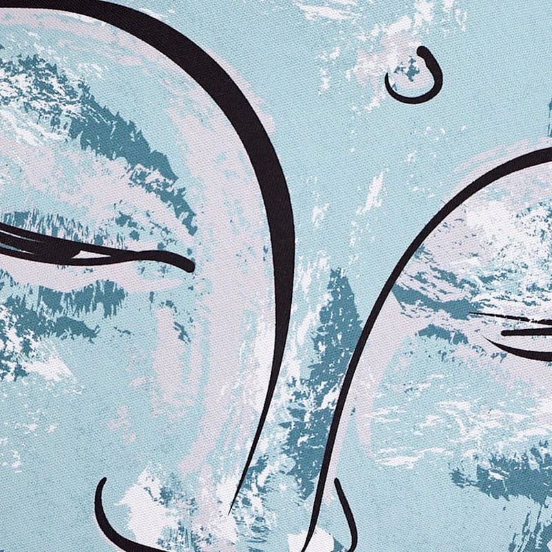 Found & Fable Bryant Harbor Grey Buddha Outdoor Throw Pillow, 16" - Image 2