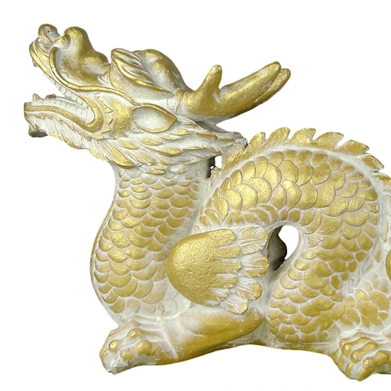 Found & Fable Golden Dragon Garden Statue, 30" - Image 2