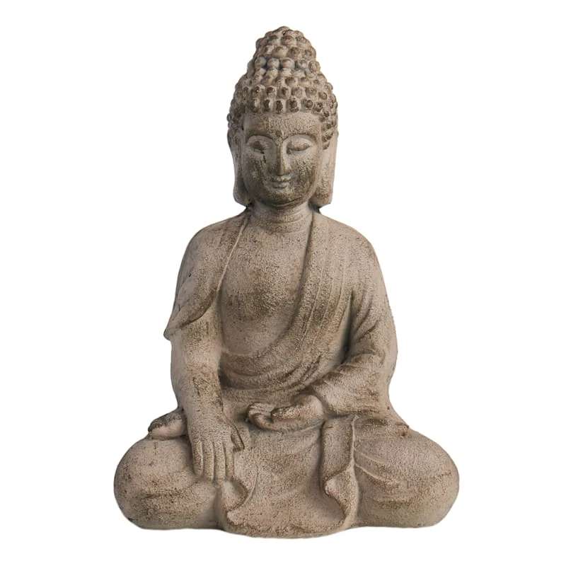 Found & Fable Outdoor Buddha Garden Statue, 16" - Image 2