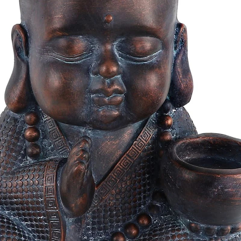 Found & Fable Outdoor Monk Bird Bath, 17" - Image 2