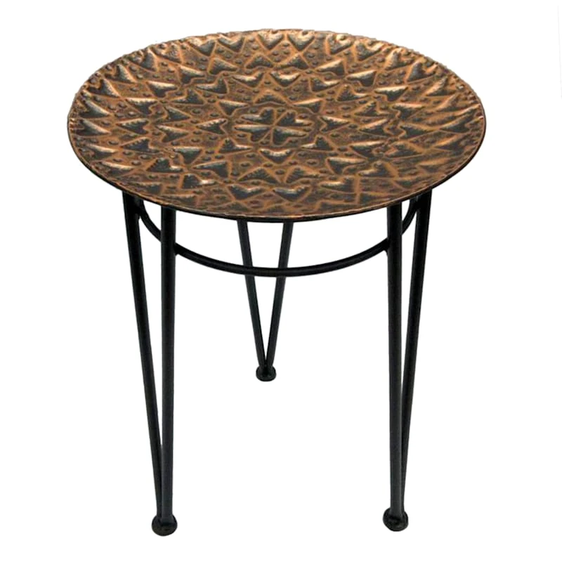 Found & Fable Round Metal Plant Stand, 21"