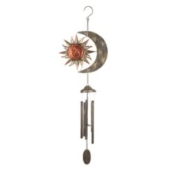 Found & Fable Sun & Moon Metal Wind Chime, 35"