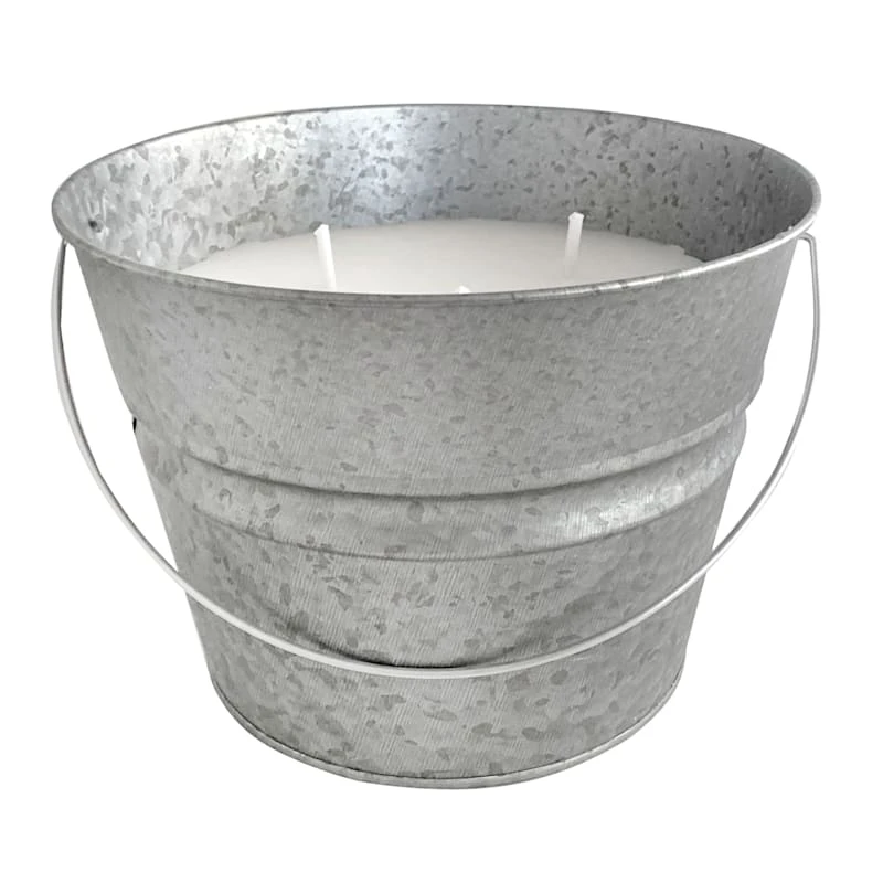 Galvanized Metal Citronella Bucket Candle, 28oz