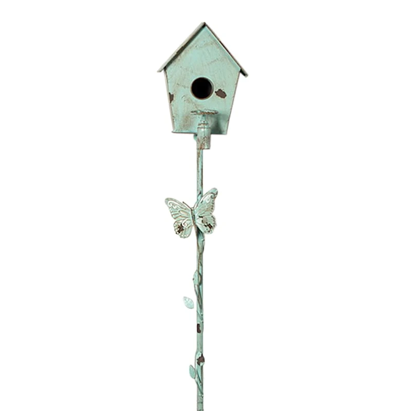 GREEN BIRD HOUSE STAKE