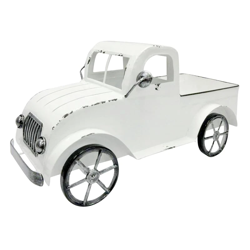 Honeybloom Metal White Truck Planter