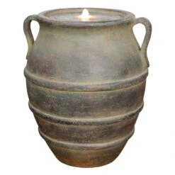 Honeybloom Pre-Lit Pot Fountain, 17.7"