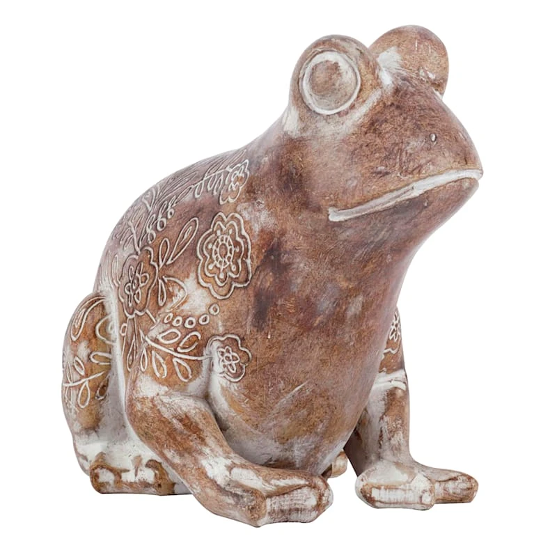 Honeybloom Rustic Frog Garden Statue, 7" - Image 2